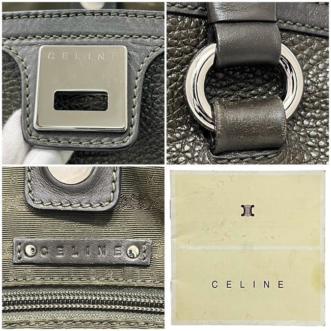 Celine Tote Bag Brown Excellent Condition Leather Preowned Celine