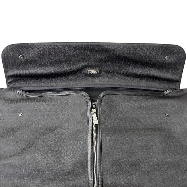 Loewe Garment Case Black Anagram Costume Bag Leather Preowned