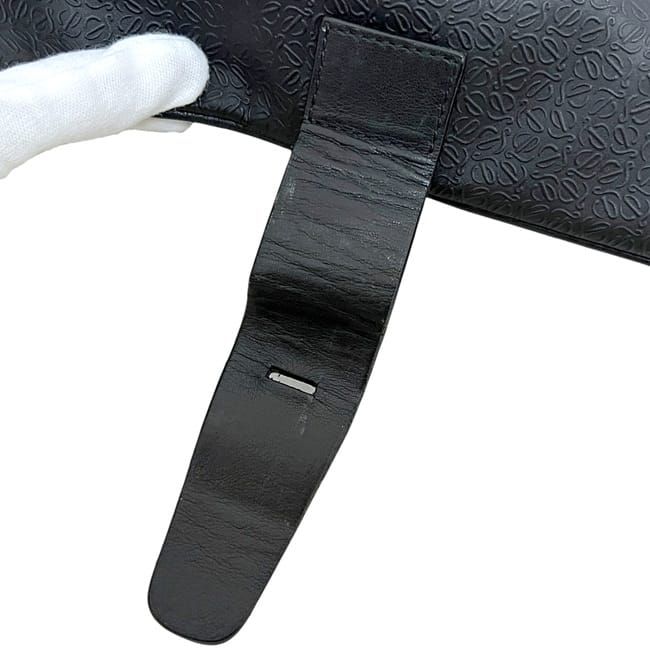 Loewe Garment Case Black Anagram Costume Bag Leather Preowned