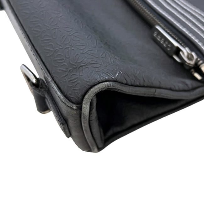 Loewe Garment Case Black Anagram Costume Bag Leather Preowned