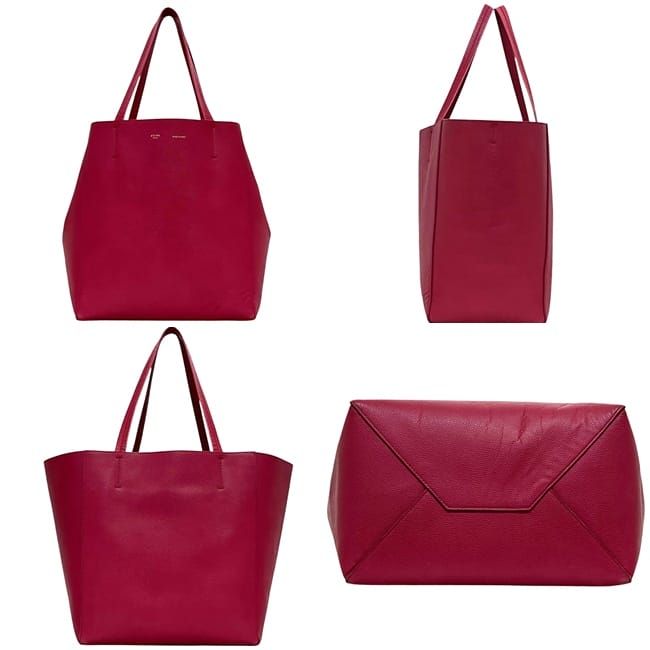 Celine Tote Cabas Phantom Small Pink Large Leather Preowned