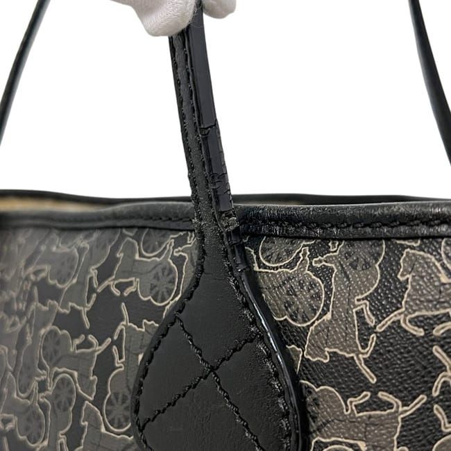 Celine Tote Bag Sulky Tote Gray Black Light PVC Leather