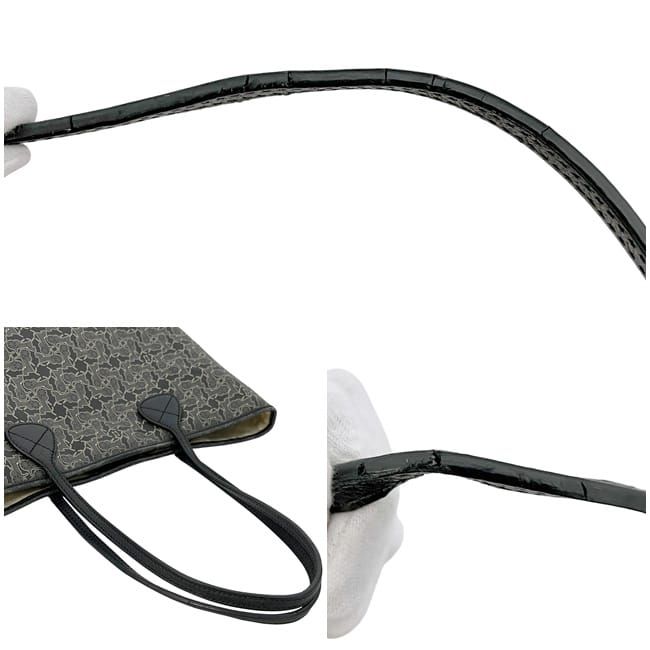 Celine Tote Bag Sulky Tote Gray Black Light PVC Leather