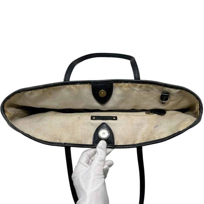 Celine Tote Bag Sulky Tote Gray Black Light PVC Leather