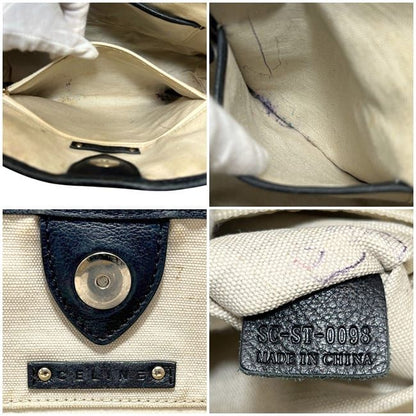 Celine Tote Bag Sulky Tote Gray Black Light PVC Leather