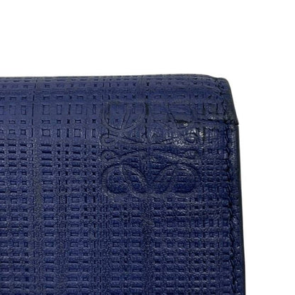 Loewe Bifold Long Wallet In Navy Linen Anagram 101.88.978