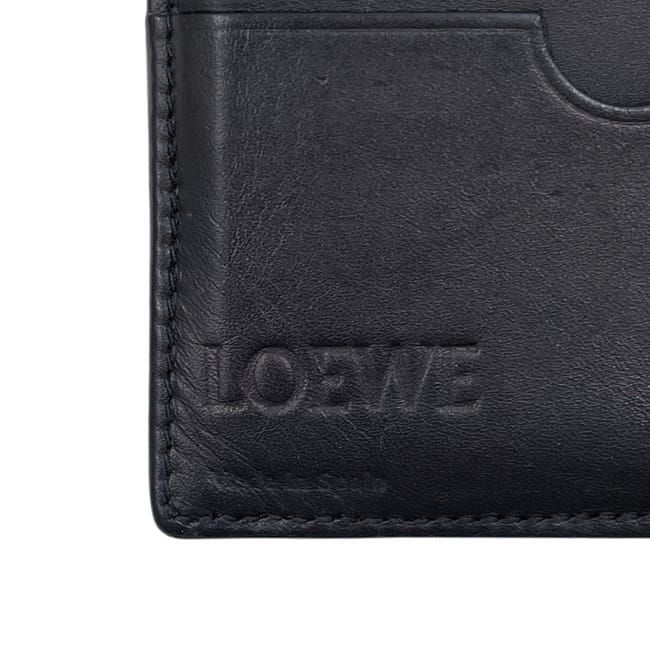 Loewe Bifold Long Wallet In Navy Linen Anagram 101.88.978