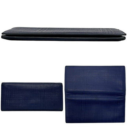 Loewe Bifold Long Wallet In Navy Linen Anagram 101.88.978
