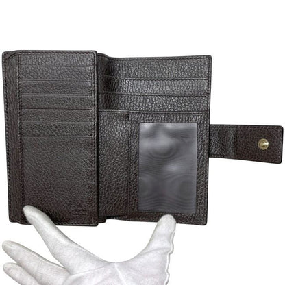 Gucci Trifold Wallet Brown Interlocking 449344 Excellent Condition Billing