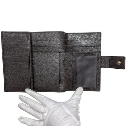 Gucci Trifold Wallet Brown Interlocking 449344 Excellent Condition Billing