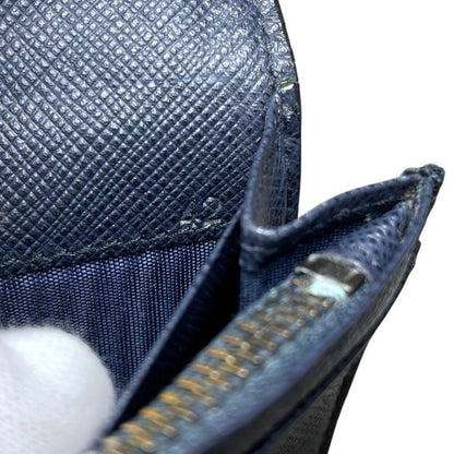 Prada Bifold Long Wallet Navy 2mv836 Excellent Condition Wallet Saffiano