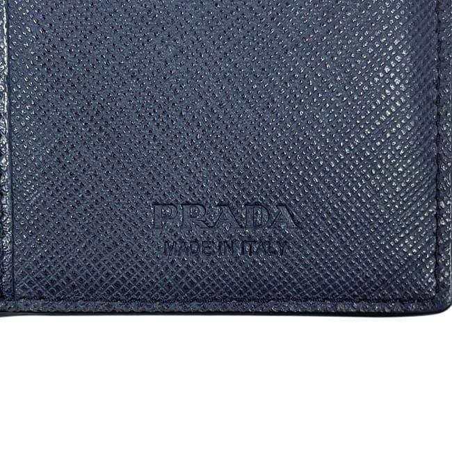 Prada Bifold Long Wallet Navy 2mv836 Excellent Condition Wallet Saffiano