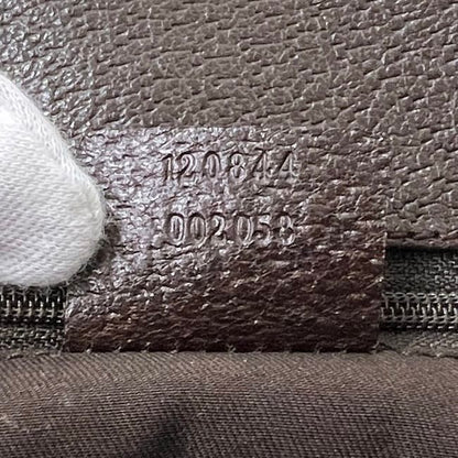 Gucci Mini Handbag Beige Brown 120844 Excellent Condition Canvas