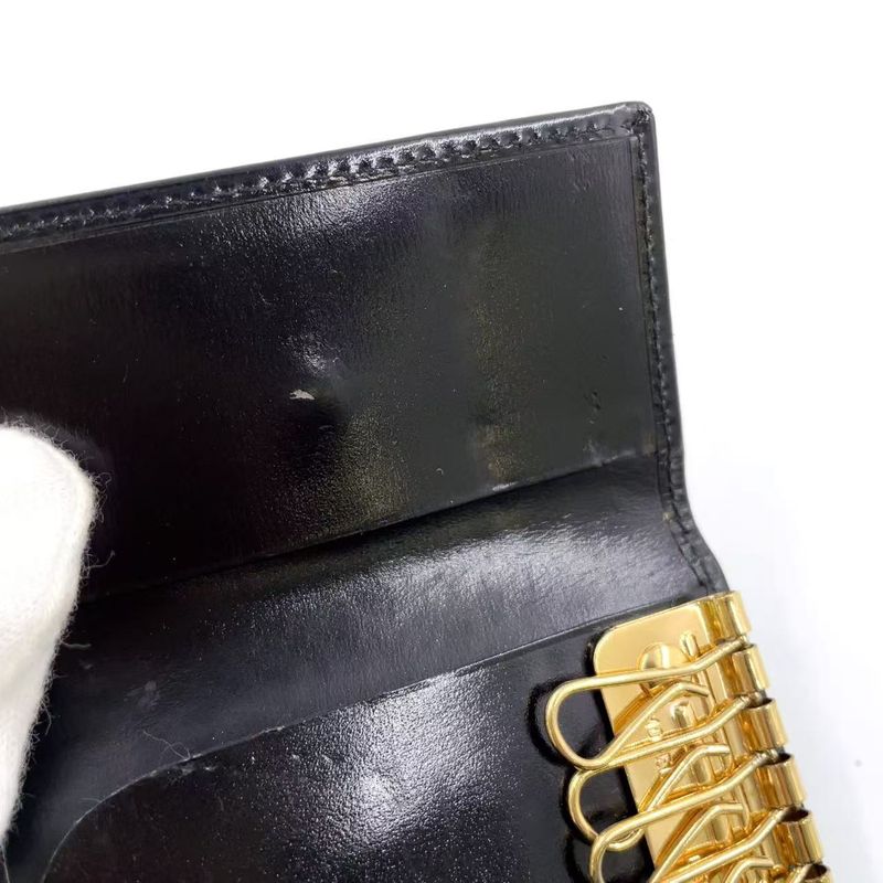 Gucci Horsebit Suede Black Key Case 0330416
