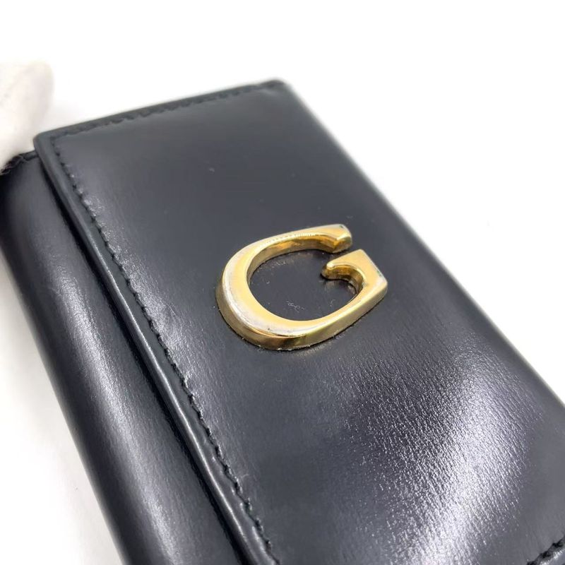 Gucci Horsebit Suede Black Key Case 0330416