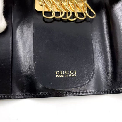 Gucci Horsebit Suede Black Key Case 0330416