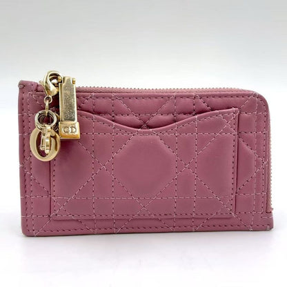 Christian Dior Lady Dior Cosmos Zip 2024 Color Leather Light Purple Card Case