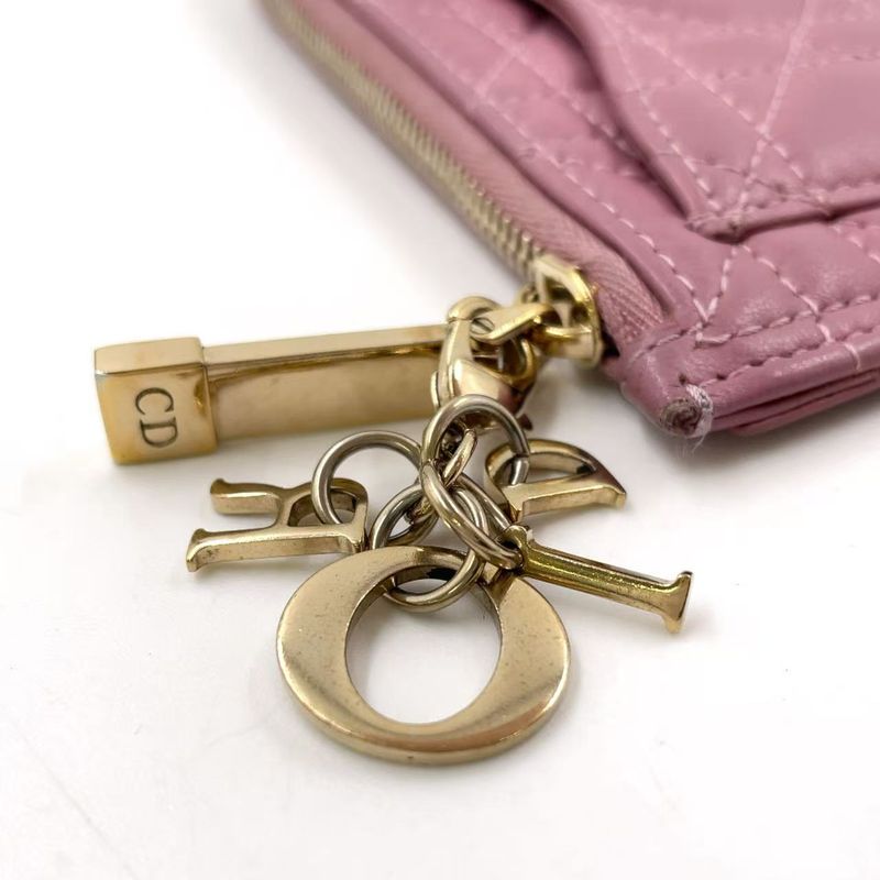Christian Dior Lady Dior Cosmos Zip 2024 Color Leather Light Purple Card Case