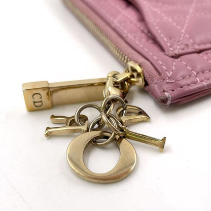 Christian Dior Lady Dior Cosmos Zip 2024 Color Leather Light Purple Card Case