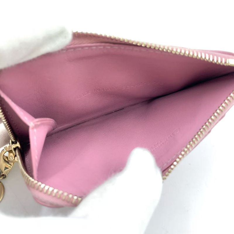 Christian Dior Lady Dior Cosmos Zip 2024 Color Leather Light Purple Card Case