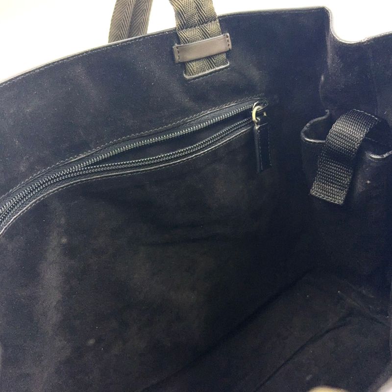 Prada Leather Khaki Green Tote Bag