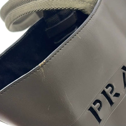 Prada Leather Khaki Green Tote Bag