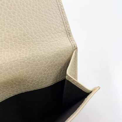 Gucci Swing Bifold Wallet Leather White Wallet Gold 368233