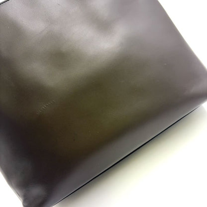 Prada Leather Khaki Green Tote Bag