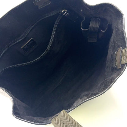 Prada Leather Khaki Green Tote Bag