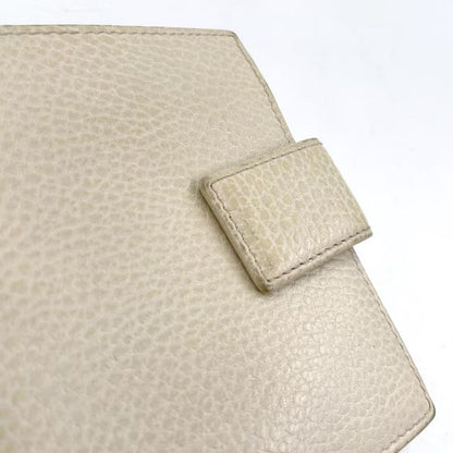 Gucci Swing Bifold Wallet Leather White Wallet Gold 368233