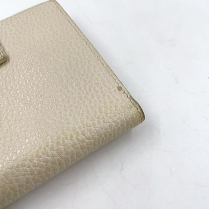 Gucci Swing Bifold Wallet Leather White Wallet Gold 368233