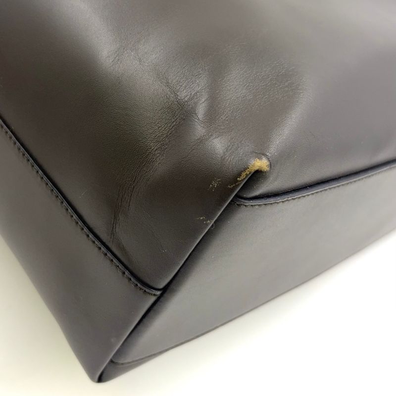 Prada Leather Khaki Green Tote Bag