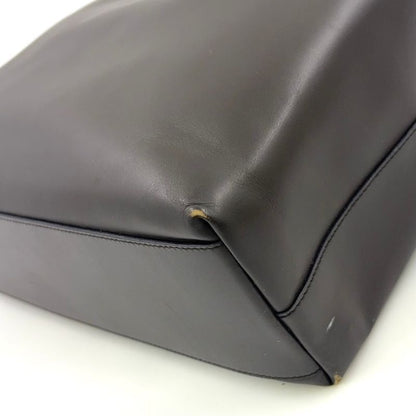 Prada Leather Khaki Green Tote Bag