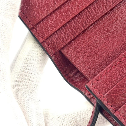 Gucci Offia Flora Fold Leather X Canvas X PVC Beige X Red Wallet Gold