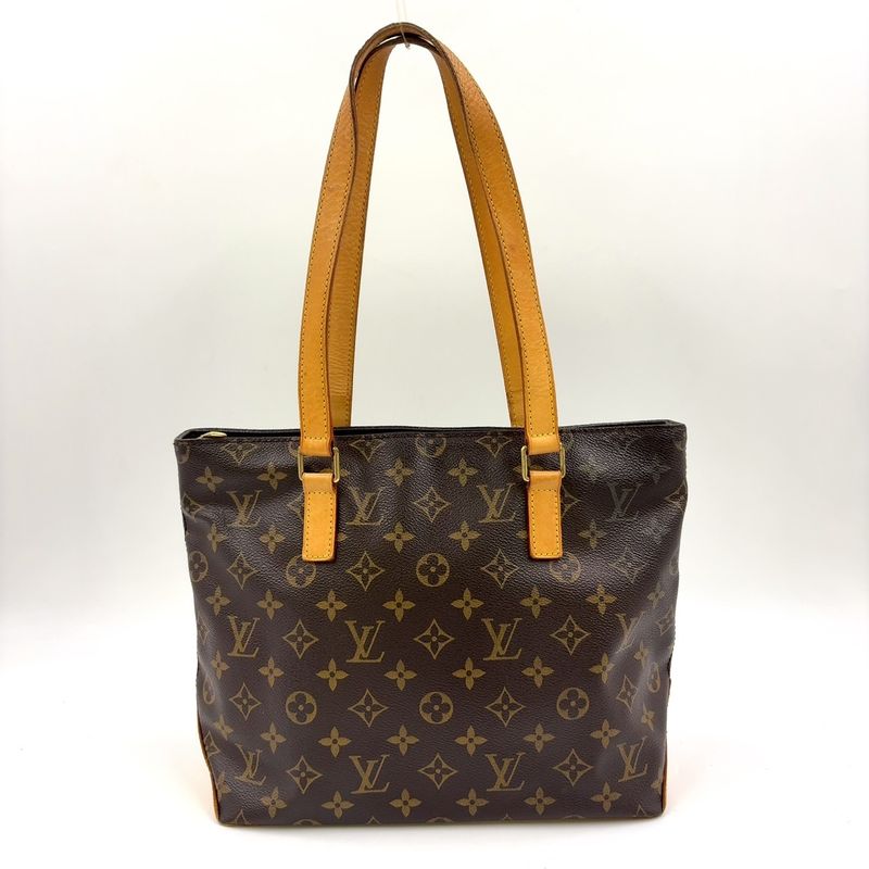 Louis Vuitton Cabas Piano Monogram Leather X PVC Brown Tote Bag Gold M51148
