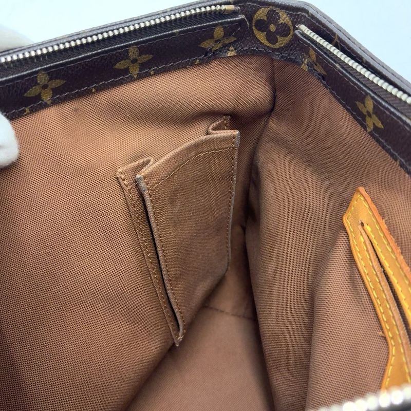 Louis Vuitton Cabas Piano Monogram Leather X PVC Brown Tote Bag Gold M51148