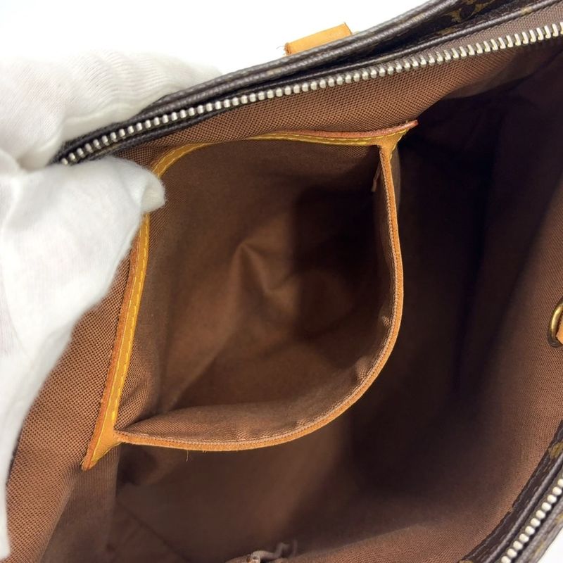 Louis Vuitton Cabas Piano Monogram Leather X PVC Brown Tote Bag Gold M51148