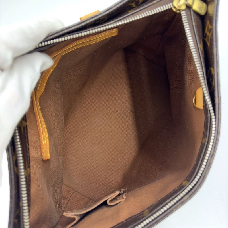 Louis Vuitton Cabas Piano Monogram Leather X PVC Brown Tote Bag Gold M51148