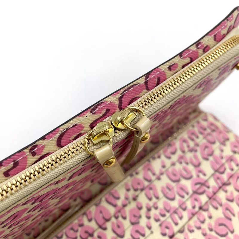 Louis Vuitton Portefeuille Antholite Folding Long Wallet Leopard Monogram PVC