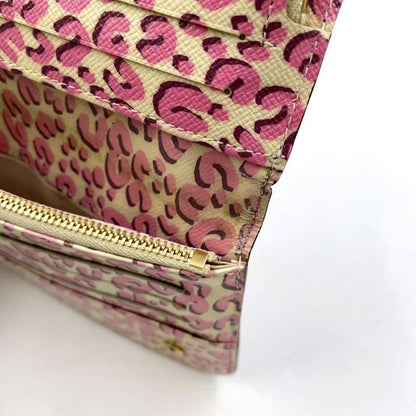 Louis Vuitton Portefeuille Antholite Folding Long Wallet Leopard Monogram PVC