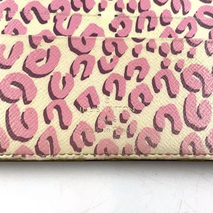 Louis Vuitton Portefeuille Antholite Folding Long Wallet Leopard Monogram PVC