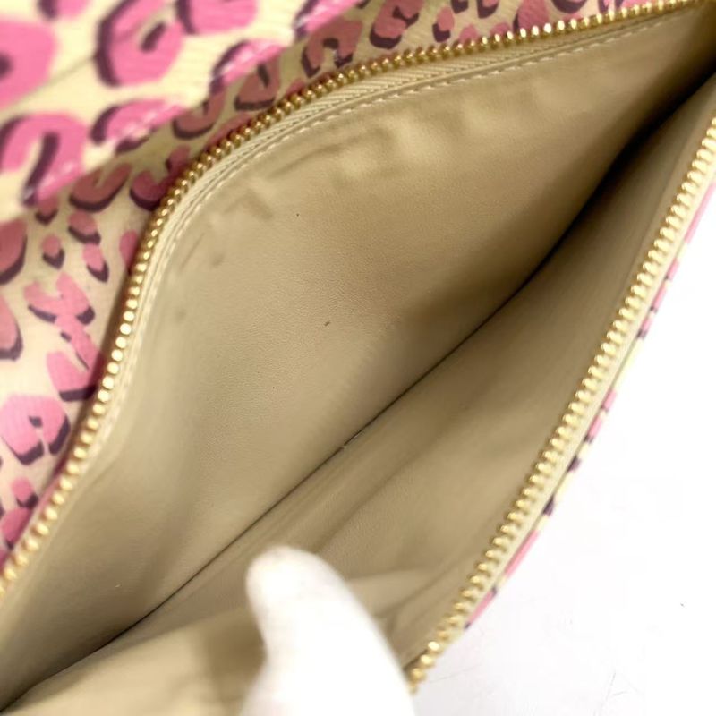 Louis Vuitton Portefeuille Antholite Folding Long Wallet Leopard Monogram PVC