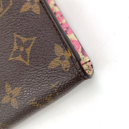 Louis Vuitton Portefeuille Antholite Folding Long Wallet Leopard Monogram PVC