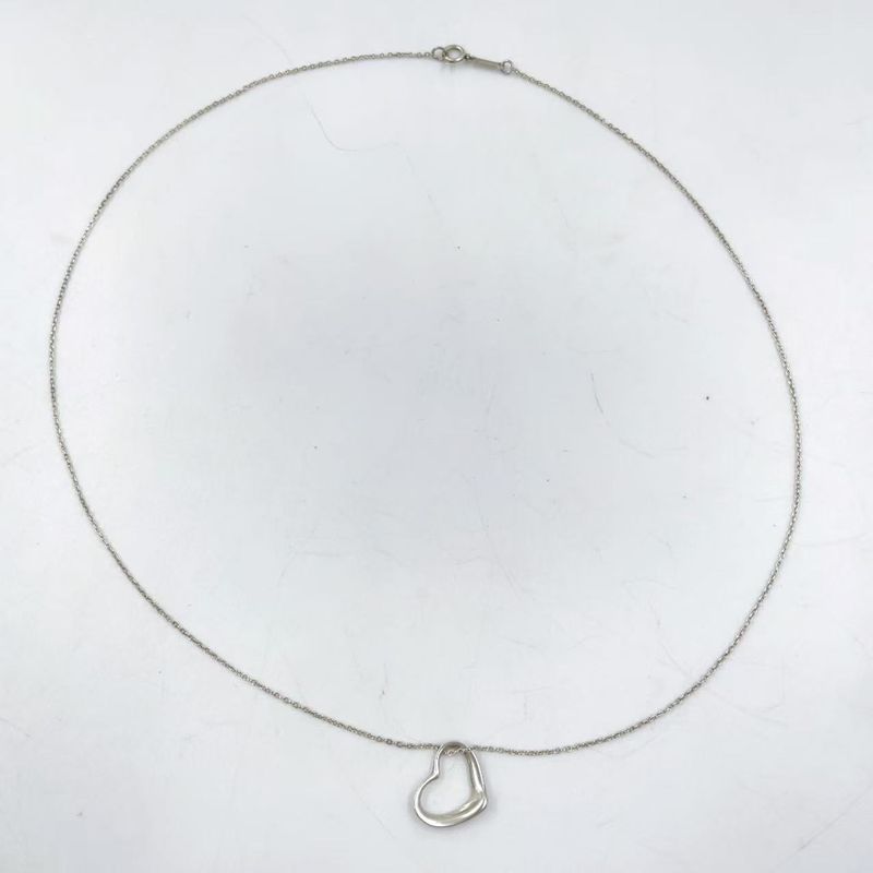 Tiffany & Co Open Heart Sv925 Silver Necklace Silver
