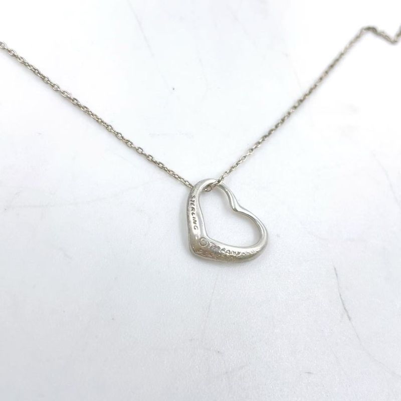 Tiffany & Co Open Heart Sv925 Silver Necklace Silver