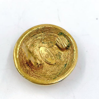 Chanel Coco Mark Matelasse GP Gold Earrings Gold