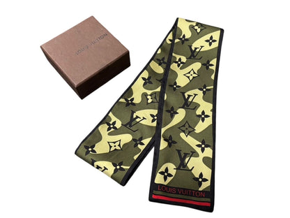 Louis Vuitton Takashi Murakami Bandeau Monogram Moflage Scarf Twilly Silk