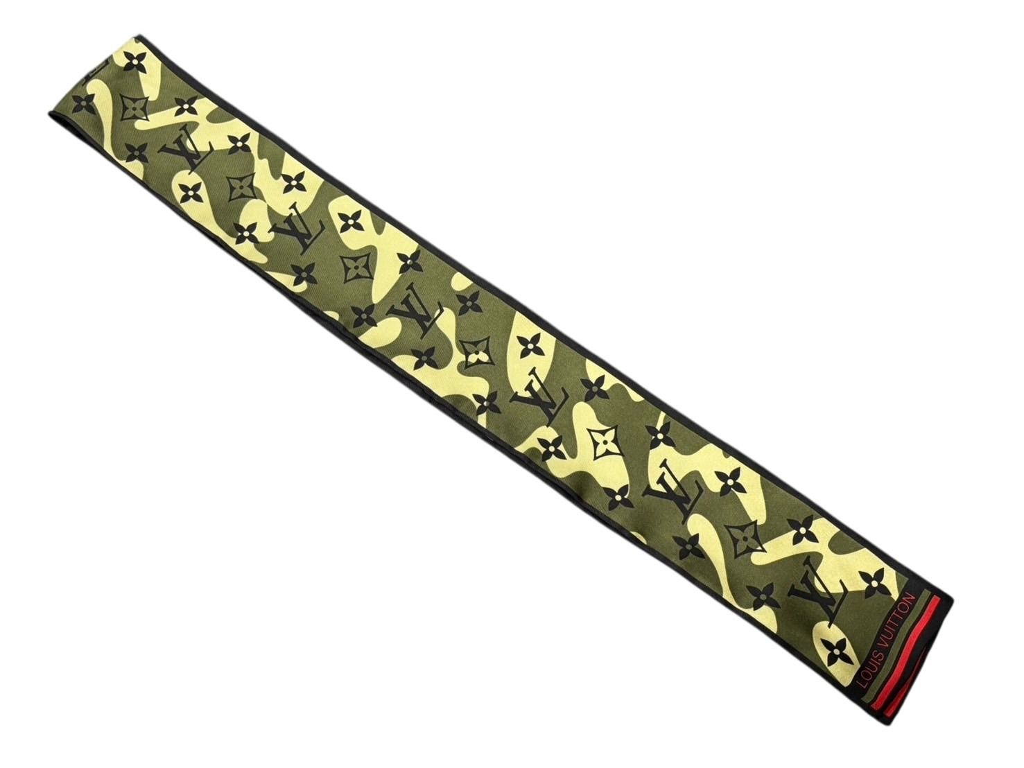Louis Vuitton Takashi Murakami Bandeau Monogram Moflage Scarf Twilly Silk — view 3