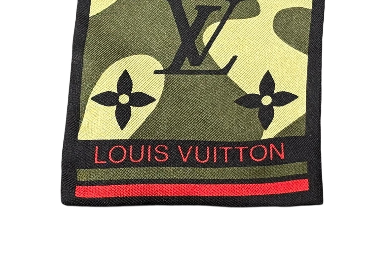 Louis Vuitton Takashi Murakami Bandeau Monogram Moflage Scarf Twilly Silk — view 6