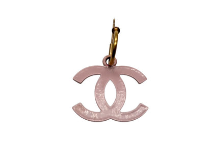 Chanel CC Logo Swing Hook Earrings 03 Pink Gold — view 2